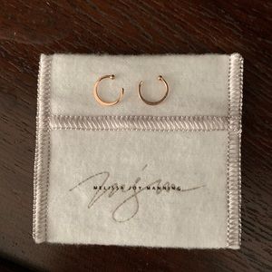 Melissa Joy Manning Rose Gold Hug Hoops
